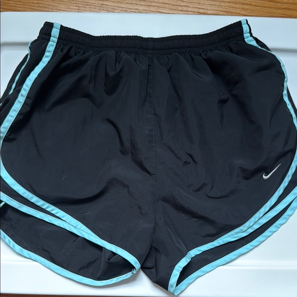 Nike Black and Teal Shorts